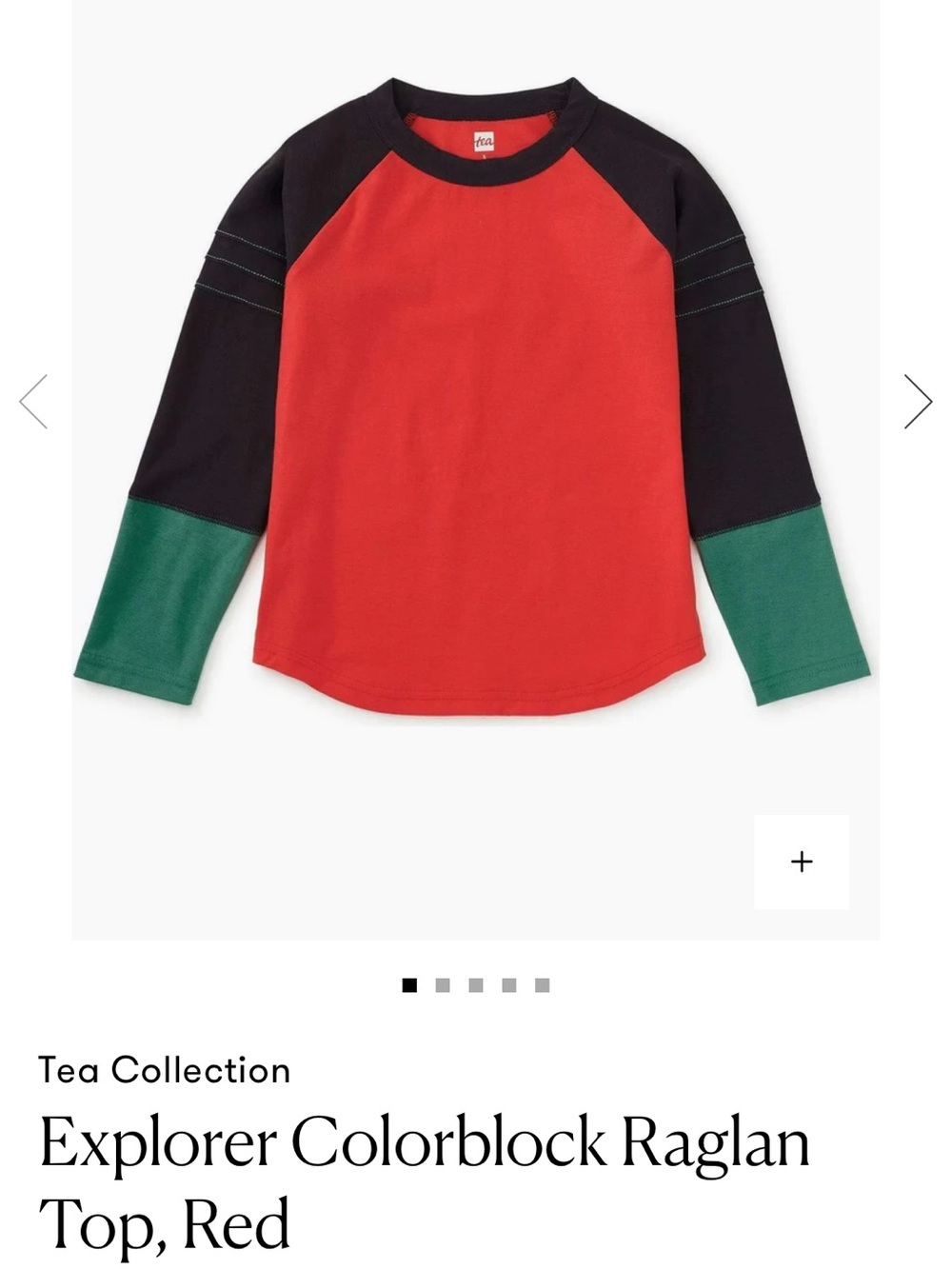 Tea Collection boys explorer Colorblock Raglan Top